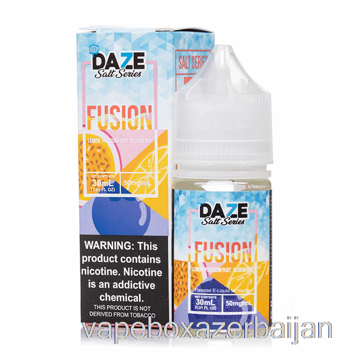 Vape Azerbaijan ICED Lemon Passionfruit Blueberry - 7 Daze Fusion Salt - 30mL 30mg